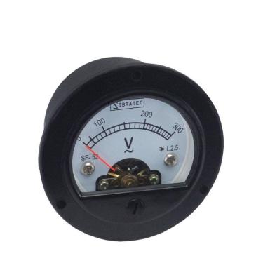 Imagem de Voltímetro Analógico SF-52mm Redondo Modelo Até 300Vca