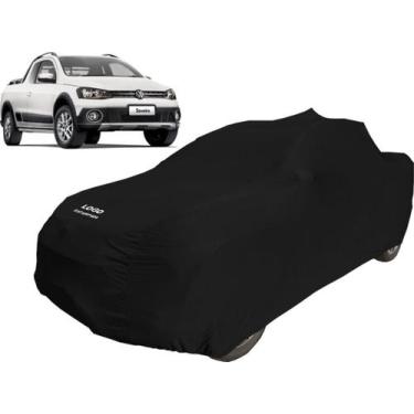 Imagem de Capa Para Cobrir Volkswagen Saveiro Cross Tecido Helanca - Mz, Preta