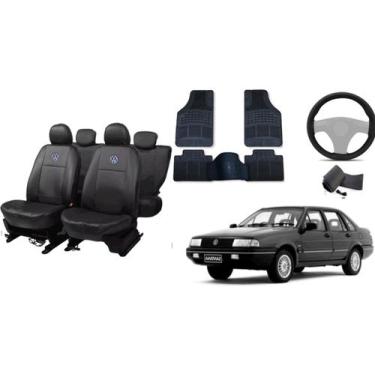 Imagem de Conjunto de Capas Santana 00-06 + Tapete + Capa de Volante para Carro 