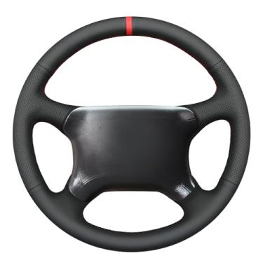Imagem de MEWANT Capa de volante de couro verdadeiro estilo 3D com costura DIY para Chevrolet Tahoe Silverado 1995-1997/Chevrolet C1500 C2500 1995-1997 Acessórios de volante para Tahoe Silverado