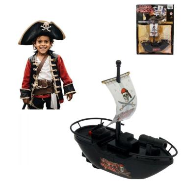 Imagem de Brinquedo Barco Pirata Motor Elétrico Flutua Água Piscina