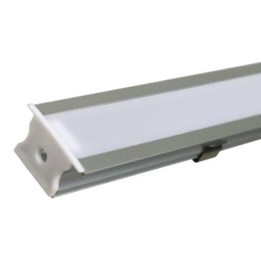 Imagem de Perfil Embutir 25x14mm Alumínio Para Fita de LED 1 Metro - I9LED, Alum