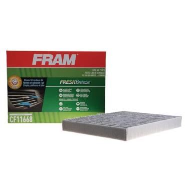 Imagem de Fram Filtro de ar para cabine Fresh Breeze com braço e martelo de bicarbonato de sódio, CF12157 para veículos selecionados Lexus e Toyota, branco