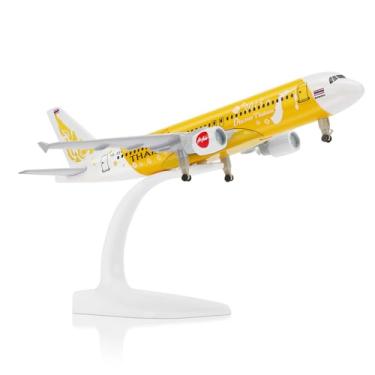 Imagem de Busyflies Modelo de avião 1/300 Tailândia A320 modelo de avião fundido para coleções e exibição