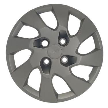 Imagem de Kit 2 Calota Aro 15 Compatível c/Prisma Cobalt Onix - GFM, Preto fosco