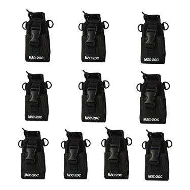 Imagem de Dreamworth Pacote com 10 capas de coldre multifuncional universal para GPS Pmr446 Motorola Kenwood Midland Icom Yaesu Transceptor de rádio bidirecional Walkie Talkie Msc-20C