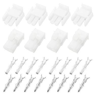 Imagem de SING F LTD 4 conjuntos de conectores de fio de carro de 2 pinos com terminais macho e fêmea 350777-4 e 350778-1 soquetes de substituição de plugues de reparo automotivo