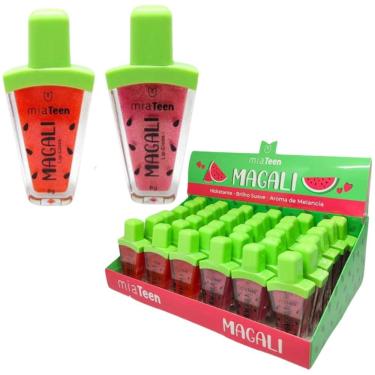 Imagem de Box c/ 36 Lip Gloss Hidratante Labial Magali Cheirinho de Melancia Mia Make
