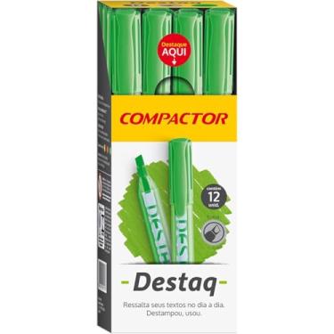 Imagem de Caneta Marca Texto, Compactor 1753003, Verde, Pacote de 12