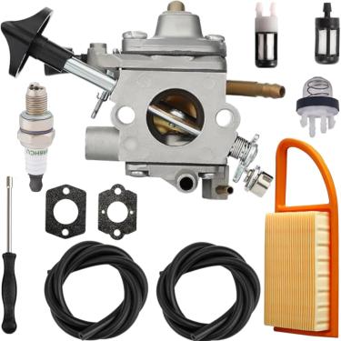 Imagem de CAFEZAYO Kit de ajuste de carburador BR600 serve para Stihl BR500 BR550 BR600 BR700 Mochila soprador folha de reposição para Zama C1Q-S183 C1Q-S184 4282-120-0606 com ar 4282-141-0300 Filtrar