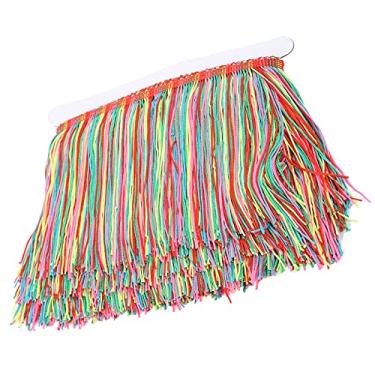 Imagem de Borlas Mistas Vibrantes de 5 Cores - Barragem de Acabamento Em Franja de Nylon para Casa Decorativa, Roupas, Projetos de Artesanato - Borlas de Cordão de Nylon - Pacote de 10 Jardas