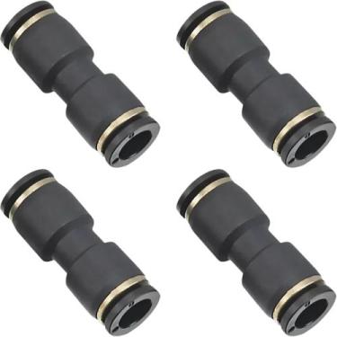 Imagem de 4 Conexão Emenda União Engate Rápido Pneumática Tubo 12mm - AKME