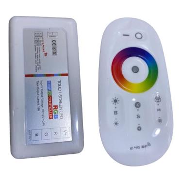 Imagem de Kit Controle rgb Touch Fita LED Luminária Piscina 12V 24V 288W