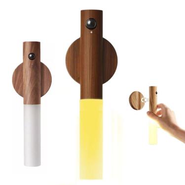 Imagem de Luminaria Bastao Magnetico LED Sensor Presença Movimento Luz Noturna Inteligente Decoraçao Casa Quarto Sala Corredor