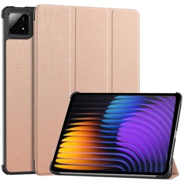 Imagem de Kepuch Custer Capas para Xiaomi Pad 7 / Xiaomi Pad 7 Pro 11.2" 2024,Couro-PU Bolsas Estojos - Rose Ouro