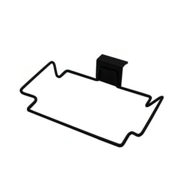 Imagem de Suporte para sacos de lixo de porta de armário de cozinha, suporte para armazenamento de lixo de armário de aço inoxidável, preto