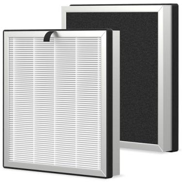 Imagem de 2 pacotes de filtro de substituição APH3000 compatível com purificador de ar KNKA APH3000 para casa, sala grande, quarto de até 2325 pés², HEPA 2 em 1 e filtro de carvão ativado