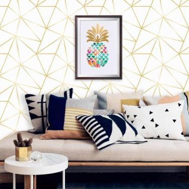 Imagem de Papel de Parede Vinil Autocolante Zara White Gold 250 - Inove Papéis d