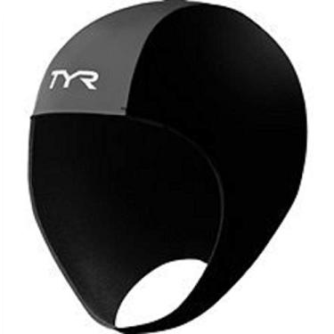 Imagem de TYR 1THEL6AS Touca de natação de neoprene, preta, pequena