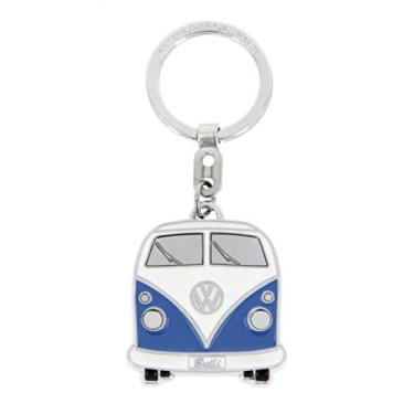 Imagem de BRISA VW Collection - Volkswagen Chaveiro de metal esmaltado chaveiro acessório chaveiro em design de ônibus T1 (frente/azul)