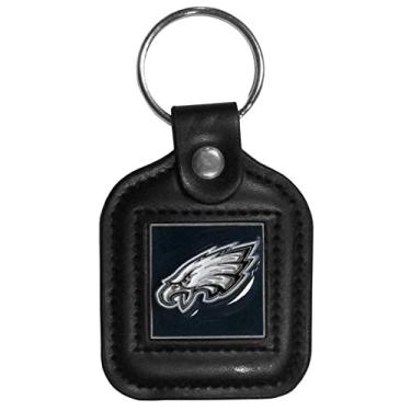 Imagem de Chaveiro de couro quadrado NFL Siskiyou Sports Fan Shop Philadelphia Eagles tamanho único preto