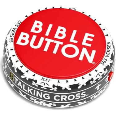 Imagem de Bible Button - 365 Motivational KJV Bible Verses - Baptism Gifts for Boys, Christian Decor, Christian Gifts for Men/Women - Interactive Audio Bible