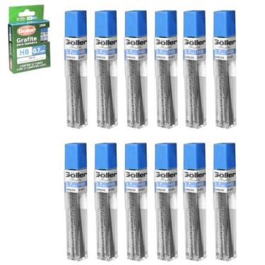 Imagem de Kit com 12 Tubos de Grafite Para Lapiseira 0.7mm Hb Goller 12 Tubos 14