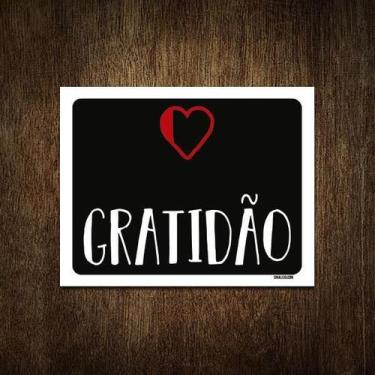 Imagem de Placa Decorativa - Gratidão 27X35 - Sinalizo.Com