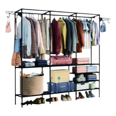 Imagem de Arara Cabideiro Triplo para Roupas, Guarda Roupa Móvel