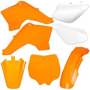 Imagem de Kit plástico carenagem moto pro tork tr50f - tr100f - tr125f, LARANJA,