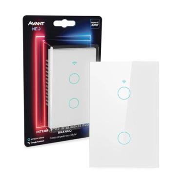 Imagem de Interruptor Inteligente Smart Wi-fi 2 Botão 110v/220v Bivolt Ip20 Bran