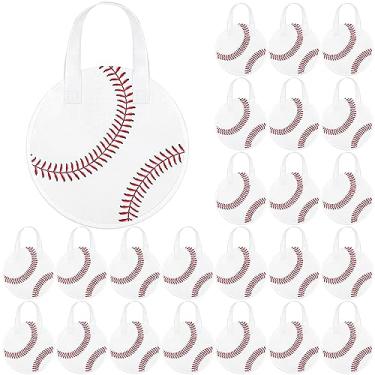 Imagem de MIMIND 24 Peças De Sacos Lembrancinhas Festa Beisebol Não Tecido Com Alças 10 X 10" Tema Bola Guloseimas Doces Para Aniversário Esportivo Suprimentos Chá Bebê