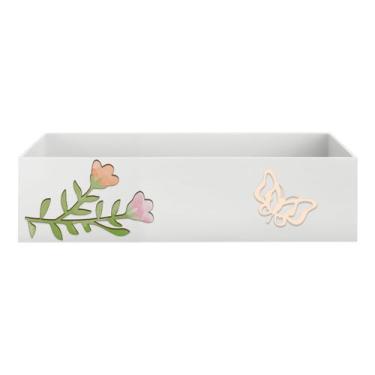 Imagem de Bandeja Kit Higiene Bebê em MDF Premium Quarto Flores - Neném na Nuvem