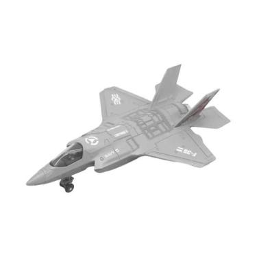 Imagem de Avião De Brinquedo De Liga Metálica Com Som E Luz, Modelo Fundido, Com