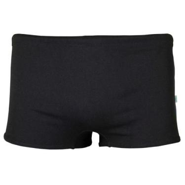 Imagem de Sunga Boxer Natação (21 cm) Pé na Água Preta Helanca - H004, GG