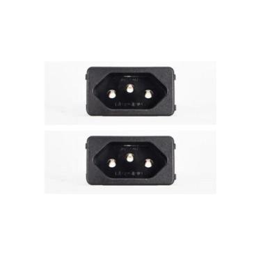 Imagem de 02 Tomada Margirius Para Caixa Embutir Padrão Weg 10/20a Preto - 00027