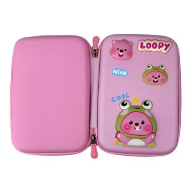 Imagem de Estojo Organizador Escola Capybara Compartimentos Múltiplos para Material Escolar Design Kawaii Menino e Menina Lapis Caneta Case Bolsa Apontador com Ziper Fofo Infantil Capivara (Modelo 12)