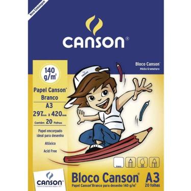 Imagem de Bloco A3 140g Desenho 20 Folhas - Canson