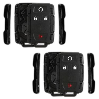 Imagem de Capa KeylessOption com botão de entrada e controle remoto para chave de carro Fob capa externa para M3N-32337100 (pacote com 2)