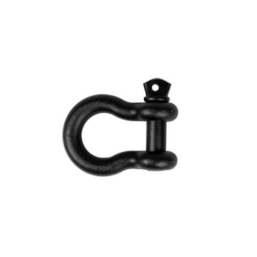 Imagem de Manilha de anel D Bulletproof de 3,5 cm Limite de carga de trabalho de 18 toneladas - Manilha de recuperação resistente com pino rosqueado de 3,5 cm - Aço forjado - Acabamento de revestimento em pó