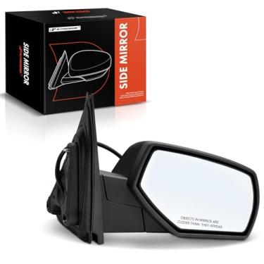 Imagem de A-Premium Espelho lateral do passageiro - compatível com Chevy & GMC 2014-2019 - Silverado Sierra 1500 2500 3500 HD - Aquecido manual dobrável preto - Espelho retrovisor externo - com vidro elétrico