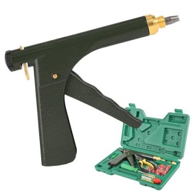 Imagem de Finafedom Kit de reparo de pneu Kit de plugue de pneu Kit de remendo de pneu Kit de perfuração de pistola de pneu sem câmara com plugues de cogumelo para perfurações de pneus e furadeiras em carros,