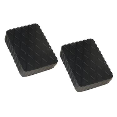 Imagem de Mqetly 2 Peças de Almofadas de Borracha Genéricas para Macaco de Carro, Almofadas de Elevação de Carro para Elevação Automotiva, 12x8x2cm