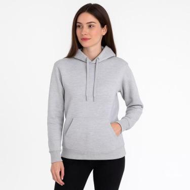 Imagem de Moletom Feminino Confortável Canguru Com Capuz Blusa de Frio - A. L. C
