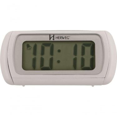 Imagem de Despertador Digital Branco Herweg 291021 Único