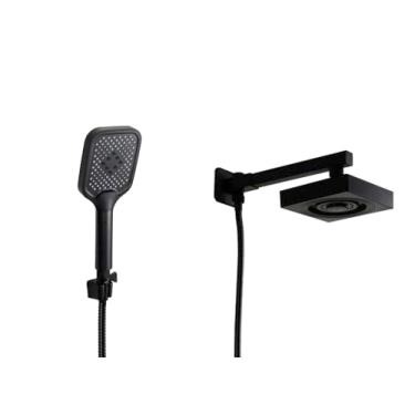 Imagem de Ducha AutoLimpante Black em ABS com Ducha Manual com Trava