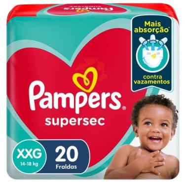 Imagem de Fralda Pampers Supersec Tamanho XXG 20 Unidades