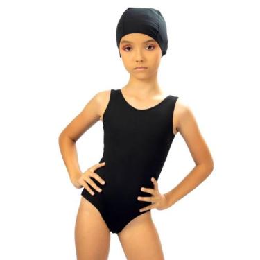 Imagem de Maio Infantil de Natação Liso Preto UV50+ Super Action Dry - Solenza, 