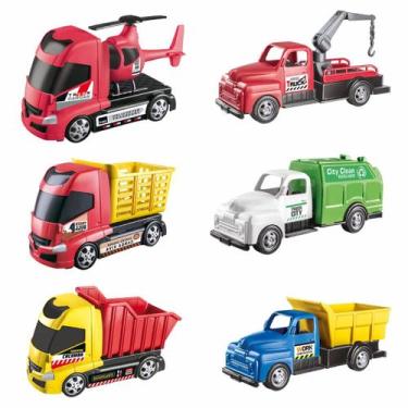 Imagem de Carrinhos de Bombeiro Guincho Caminhão Meninos Educativo - ORANGE TOYS