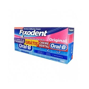 Imagem de Fixodent Original 68G + Oral-B Creme Dental 1-2-3 Com 70G - EUROART